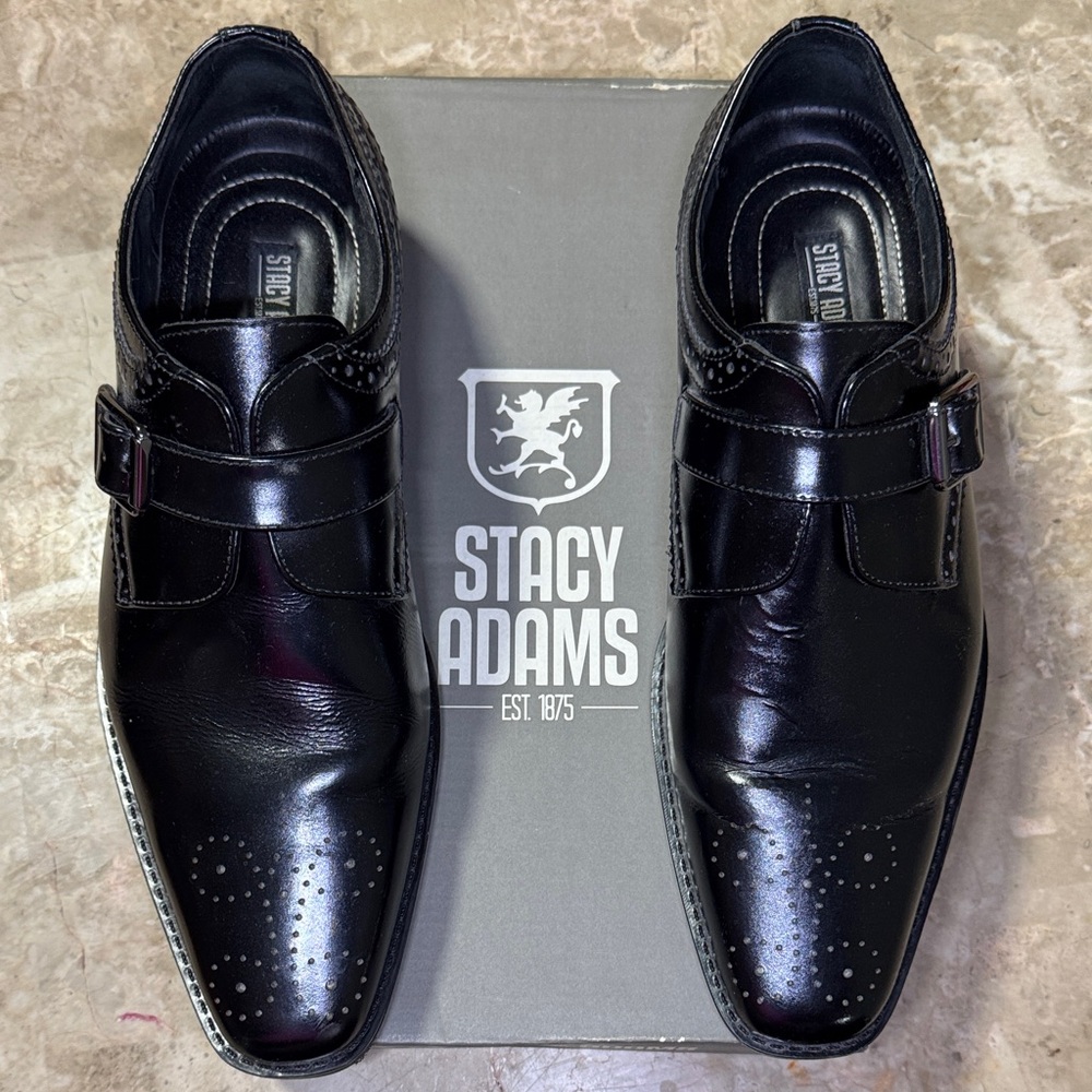 Stacy Adams Black Leather Oxfords